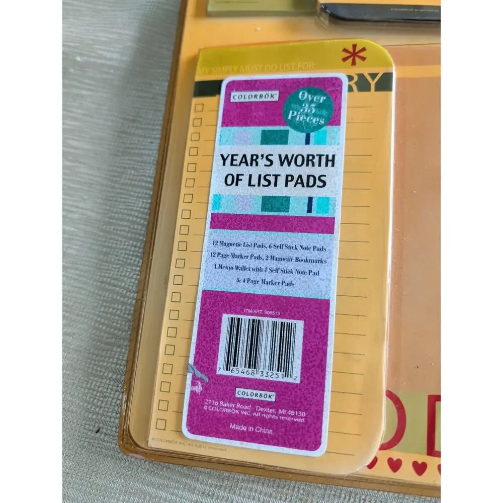 COLORBOK YEAR'S WORTH OF LIST PADS Over 35 Pieces: magnetic bookmarks stationery